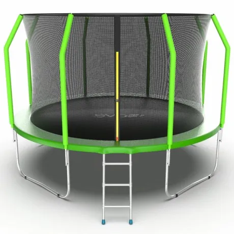 Батут с внутренней сеткой и лестницей EVO JUMP Cosmo 12ft (Green)