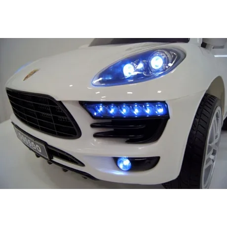 Электромобиль RiverToys Porsche Macan O005OO VIP (белый) - Фото 6