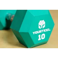 Гантель PU Yousteel 10 кг зеленая