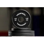 Диски для штанги малые каучуковые Yousteel черные 0,5 кг