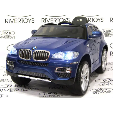 Электромобиль RiverToys BMW-X6 BLUE-GLANEC