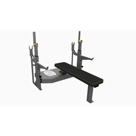 Скамья-стойка домкратная для жима лежа со страховочными упорами DHZ Olimpic Bench A3146 RUS - Фото 2