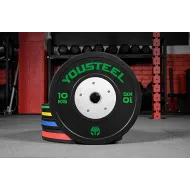 Диски Yousteel чёрный/зеленый 10 кг