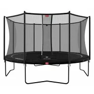 Профессиональный батут BERG Favorit Regular 380 Black + защитная сетка Safety Net Comfort