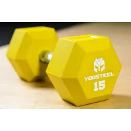Гантель Yousteel PU 15 кг желтый