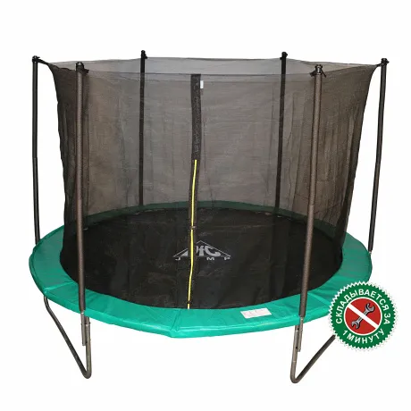 Батут DFC JUMP 12 ft складной, с сеткой green