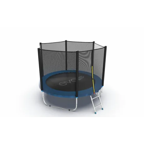 Батут с внешней сеткой и лестницей EVO JUMP External 8ft (Blue) - Фото 5