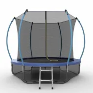 Большой батут EVO JUMP Internal 10ft (Blue) с внутренней сеткой и лестницей + нижняя сеть