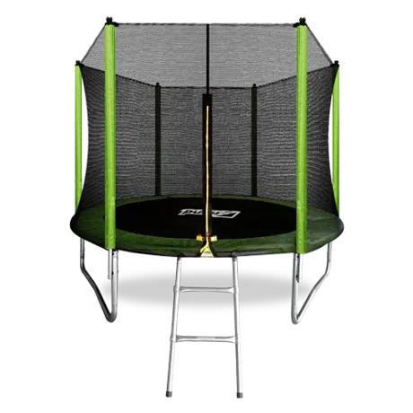 Батут с внешней сеткой и лестницей ARLAND 8FT (Light Green)