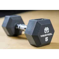 Гантель PU Yousteel 5 кг серая