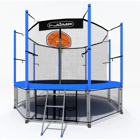 Батут i-Jump Basket 12ft blue - Фото 3