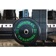 Диски для штанги каучуковые бамперные Yousteel черные 10 кг