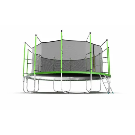 Батут с внутренней сеткой и лестницей EVO JUMP Internal 16ft (Green) - Фото 3