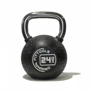 Гиря OriginalFitTools 24 кг с хромированной ручкой полиуретановая (CPU)