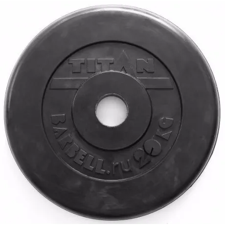 Диск Sport House обрезиненный черный 20 кг (51 мм)