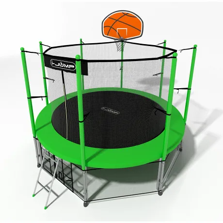 Батут i-Jump Basket 14ft green - Фото 6