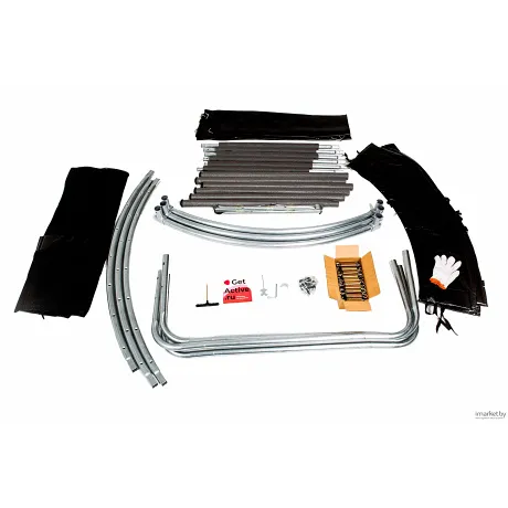 Батут GetActive Jump 10FT Outside черный с нижней сеткой и чехлом - Фото 6