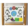 Шведская стенка Kampfer Helena Wall Busyboard ореховый, бизиборд белый - Фото 3