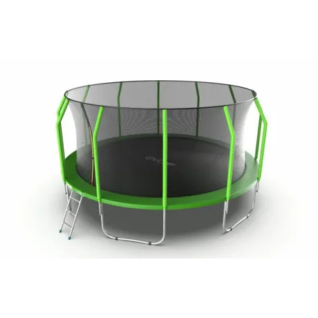 Батут с внутренней сеткой и лестницей EVO JUMP Cosmo 16ft (Green) - Фото 2